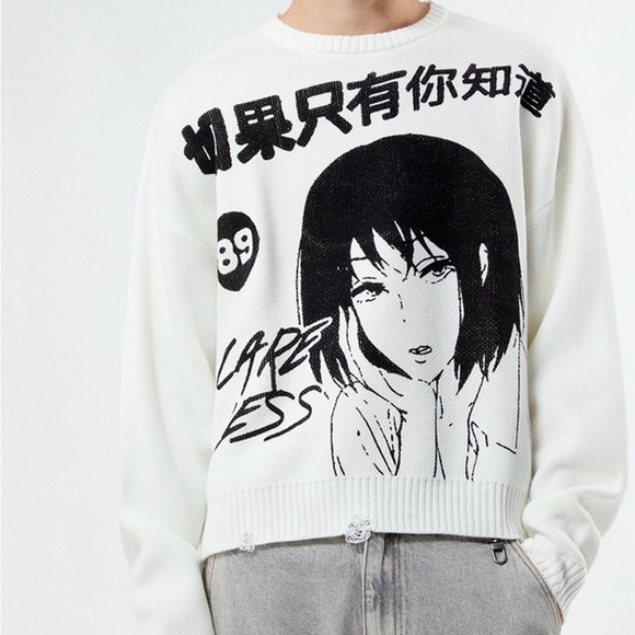 PacSun Other - PacSun Careless Amime Cropped Cream Knit Sweater size small